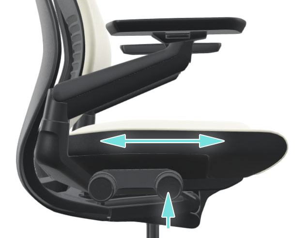 Adjusting the Gesture seat position forwards and backwards