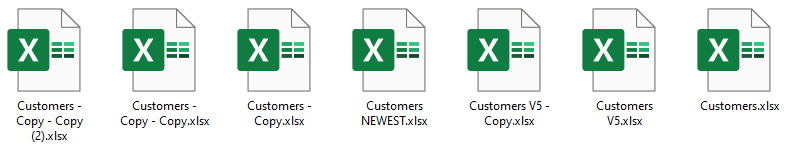 An example of collaboration issues with spreadsheet files